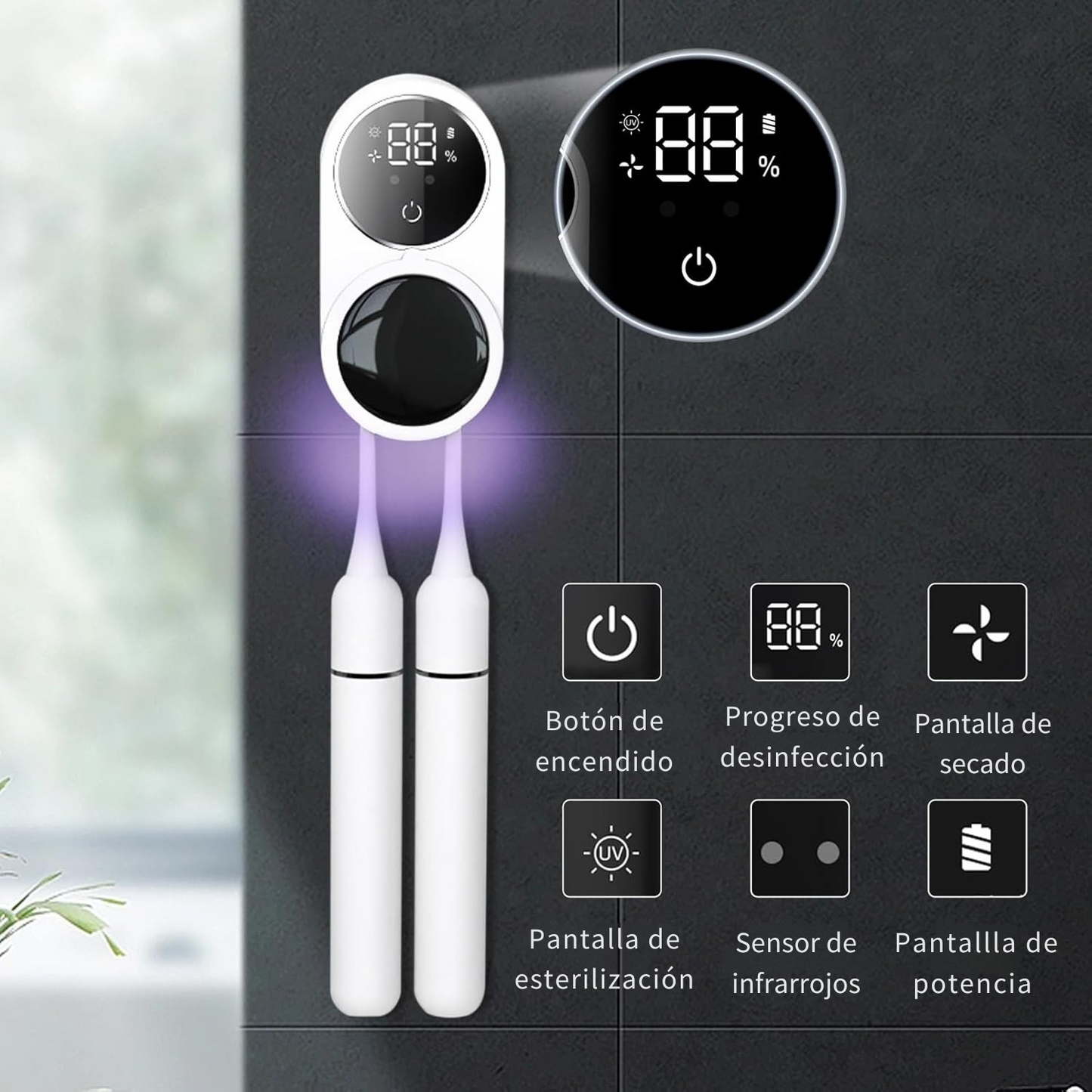 Esterilizador UV de Cepillos de Dientes